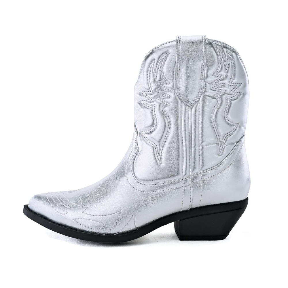 NIB Soda RIGGING Western Stitched Pointed Toe Low Heel Ankle Mid Shaft Boots